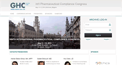 Desktop Screenshot of internationalpharmacongressportal.com